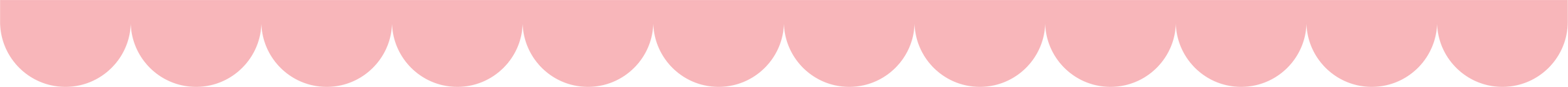 Cute pastel pink scalloped edge seamless border